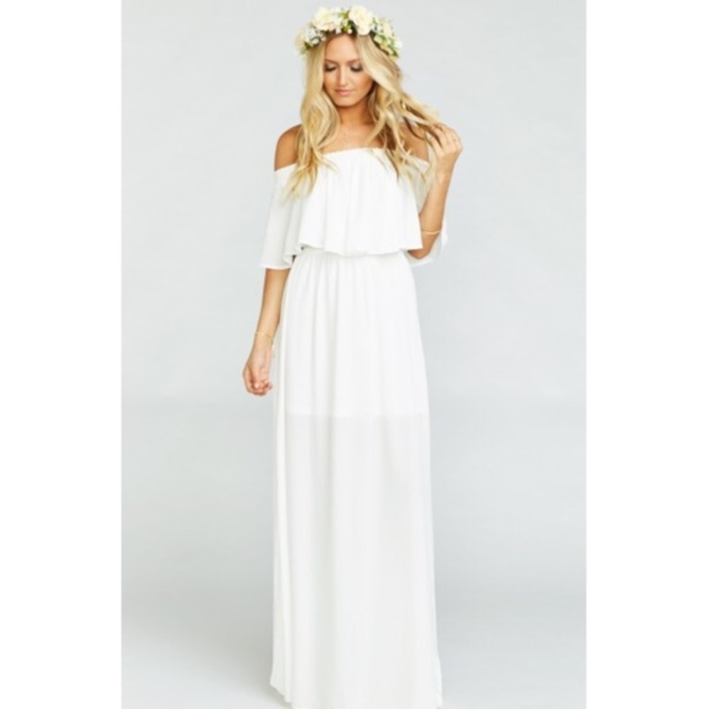 SHOW ME YOUR MUMU Ivory Crisp Hacienda Maxi (XS)